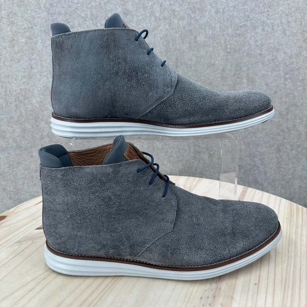 Martin Dingman Chukka Boots Mens 11.5 Grey Suede Lace Up 740291M